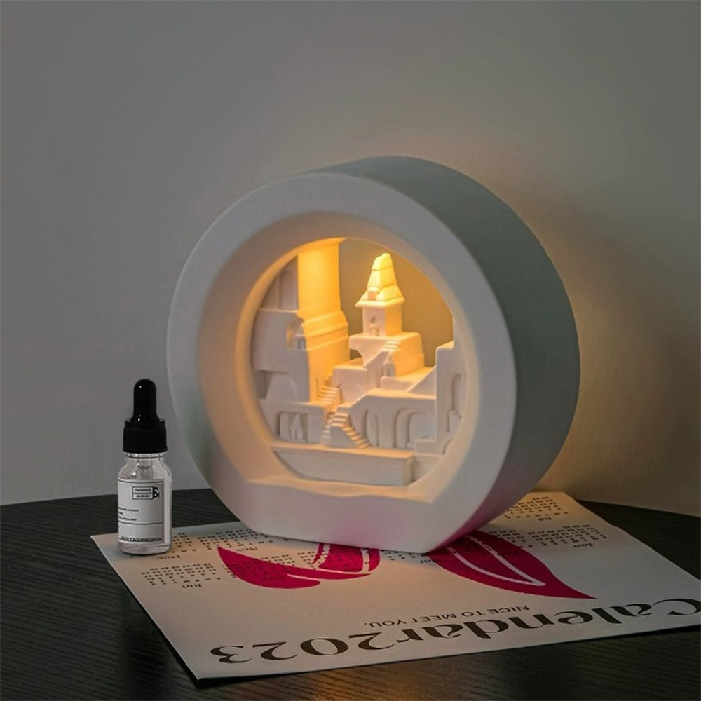 Santorini Flameless Aromatherapy Lamp with Fragrance Stones – Gift Set for Birthdays