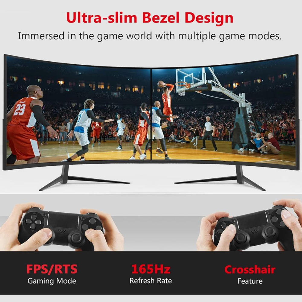 32 Inch 2K Computer Monitor, IPS1440p Monitor with Ultra-Thin Bezels